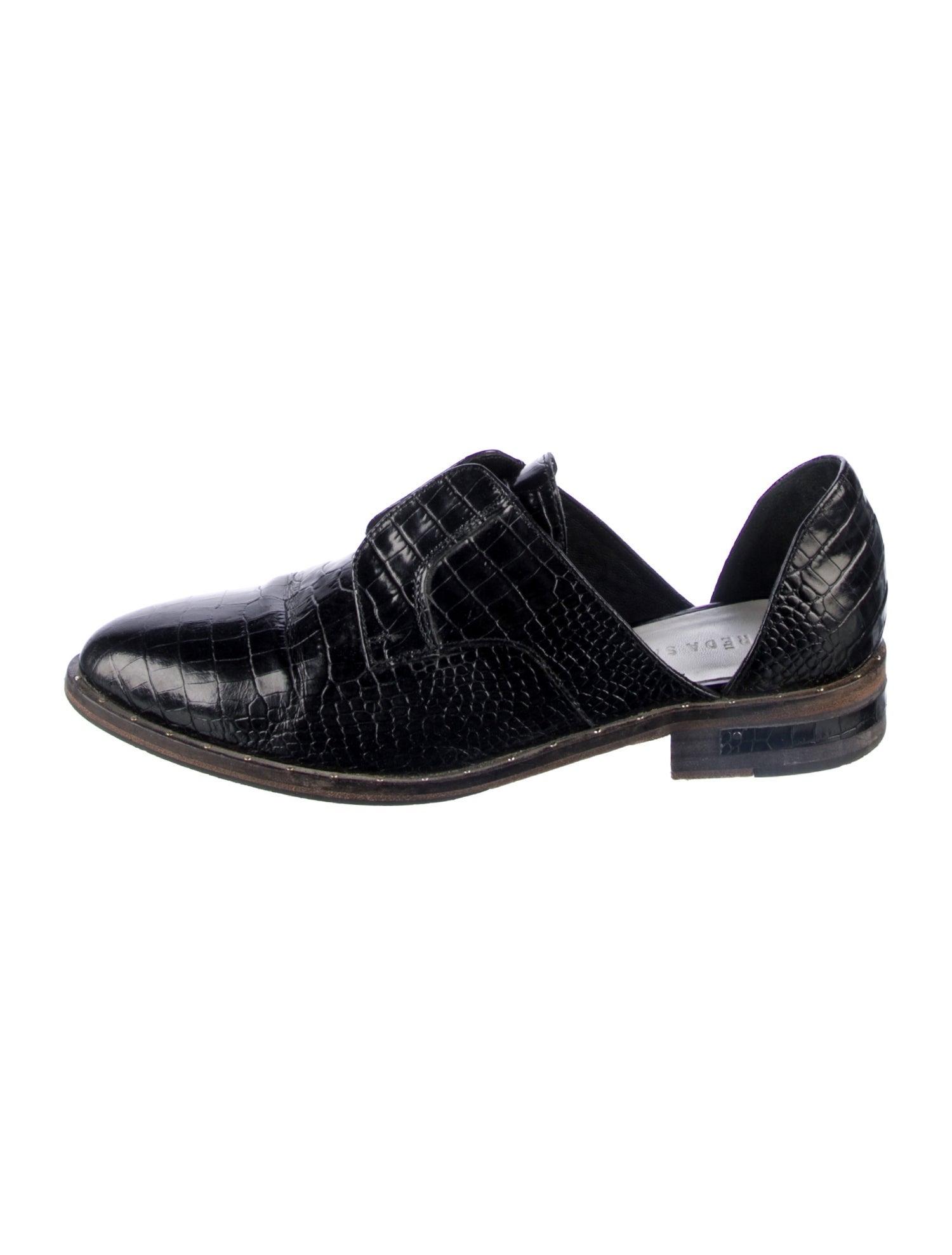 Freda Salvador Leather Printed D'Orsay Flats